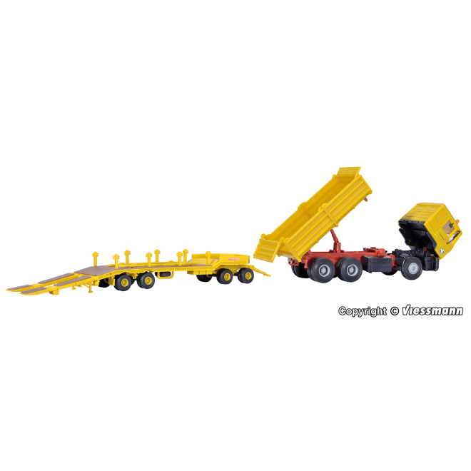 Kibri H0 14066 MAN Kipper mit Tieflader KIRCHHOFF