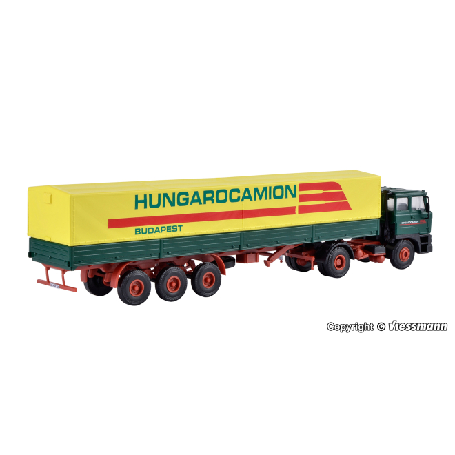 Kibri H0 14699 RABA 2-achs Zugmaschine mit HUNGAROCAMION Planenauflieger