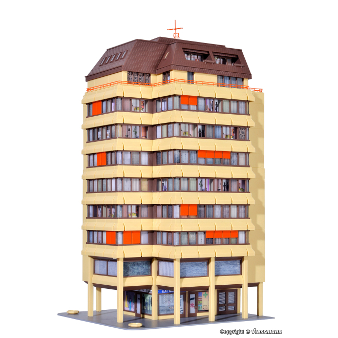 Kibri H0 38218 Hochhaus + Beleuchtungs-Set (alt 48218)