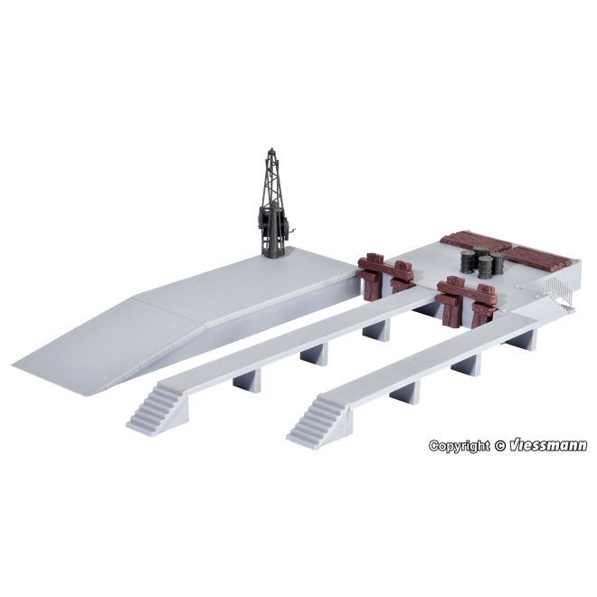 Kibri H0 38620 Deko-Set Laderampen mit Kran