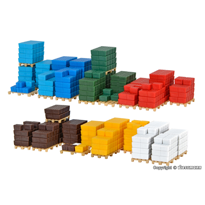 Kibri H0 38662 Deko-Set Getränkekisten auf Paletten