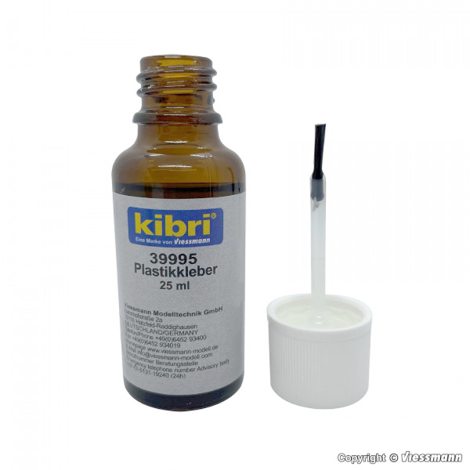 Kibri 39995 Plastikkleber flüssig, mit Pinsel, 25ml / 22,5g