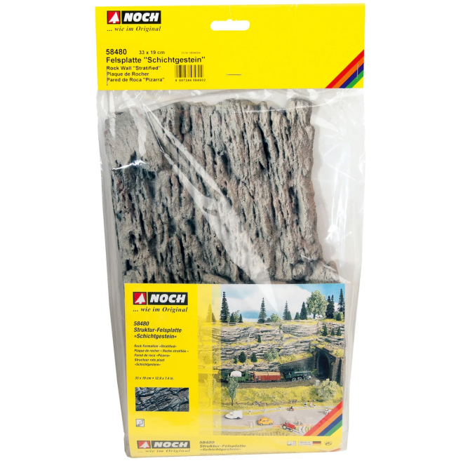 Noch H0 58480 Felsplatte Schichtgestein