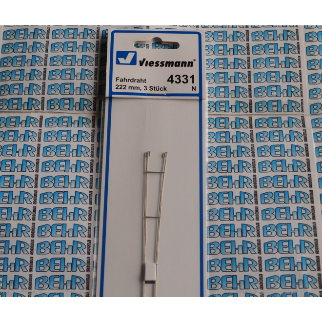 Viessmann N 4331 Oberleitung Fahrdraht 222,0 mm