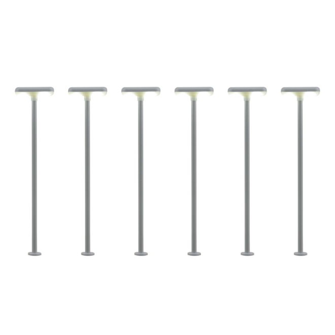 Viessmann H0 63646 Bahnsteigleuchte, 2 LEDs weiß 5+1