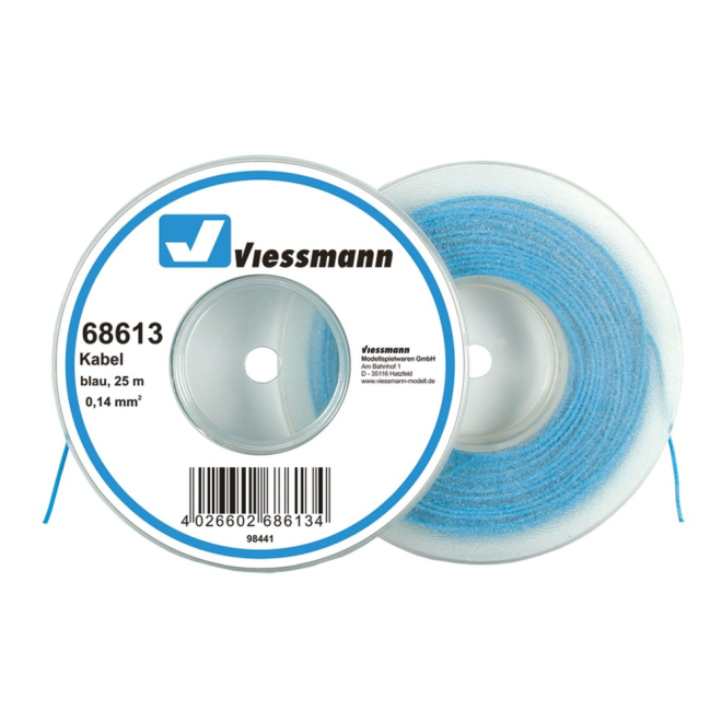 Viessmann 68613 Litze 0,14qmm blau auf Abrollspule