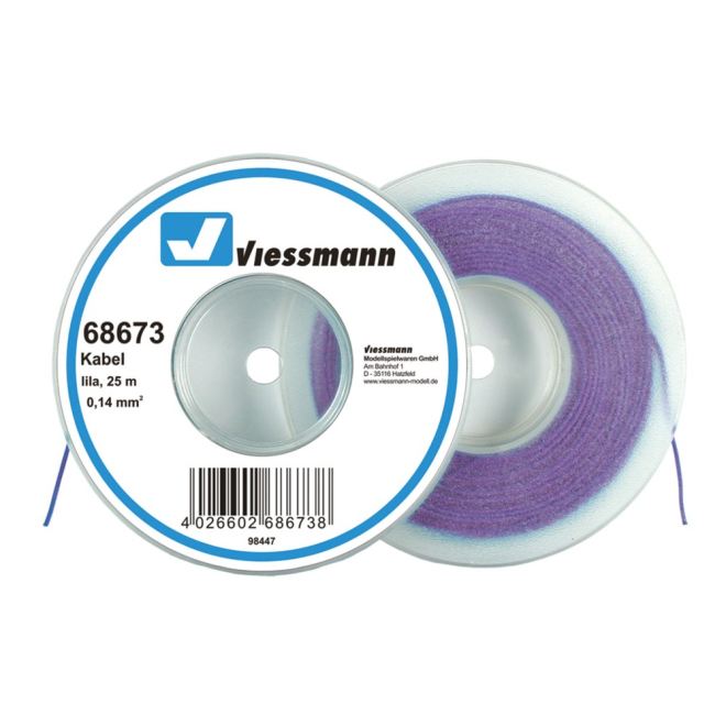 Viessmann 68673 Litze 0,14qmm lila auf Abrollspule