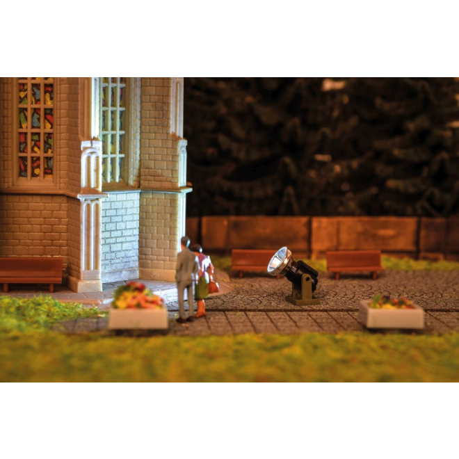 Viessmann TT 6930 Flutlichtstrahler, nieder mit weisser LED