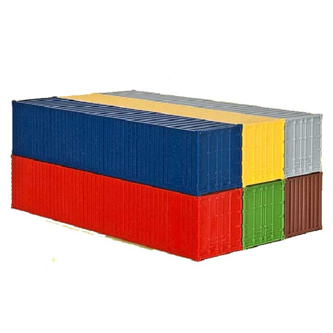 Kibri H0 10922 40-Fuss-Container (6 Stück)