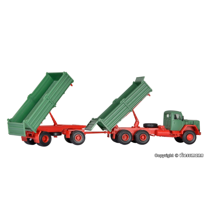 Kibri H0 14063 MAGIRUS DEUTZ 230 D 26 AK mit Kippanhänger