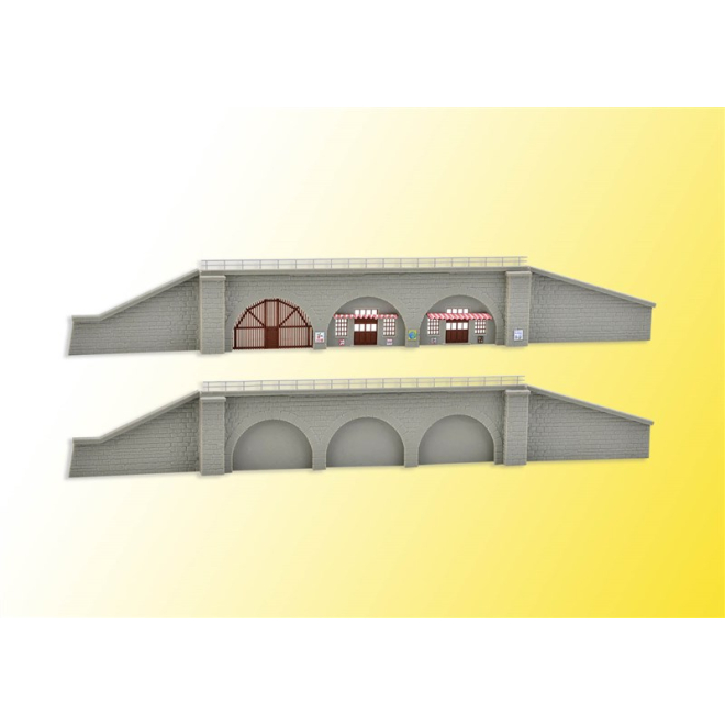 Kibri N/Z 37671 Bahndamm Stützmauern, 2 Stück