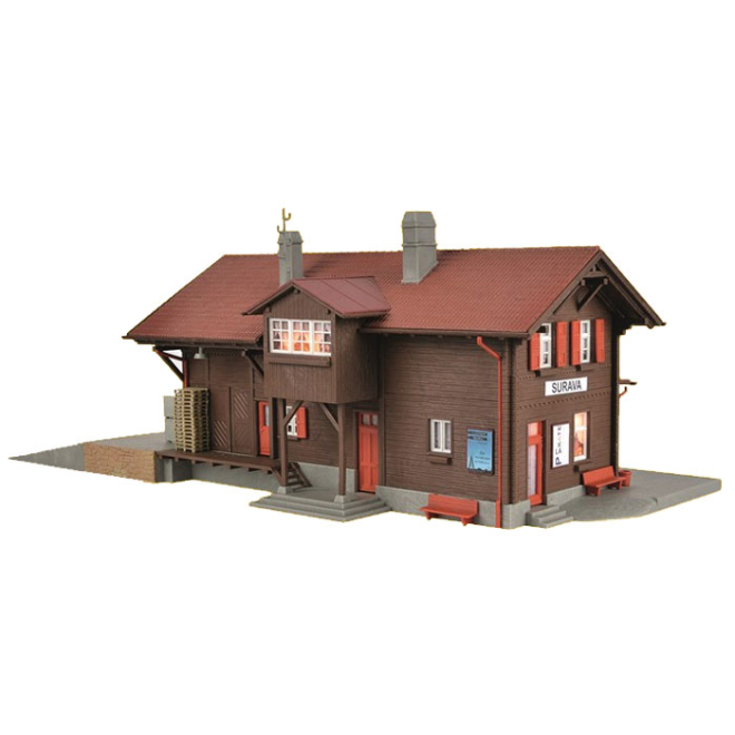 Kibri H0 39519 Bahnhof Surava inkl. Hausbeleuchtungs- Startset,