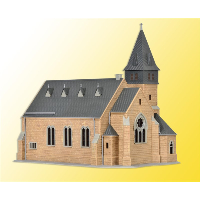 Kibri H0 39766 Kirche aus dem Westerwald mit Mauer