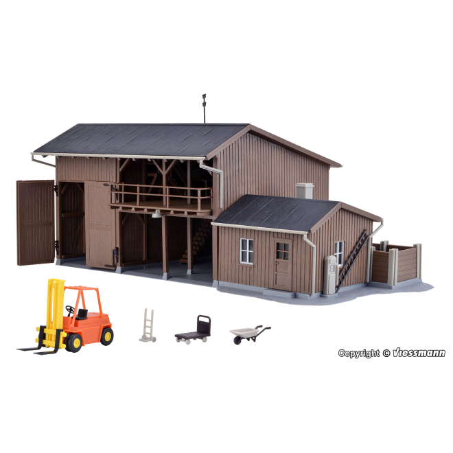 Kibri H0 39815 Geräteschuppen mit Gabelstapler