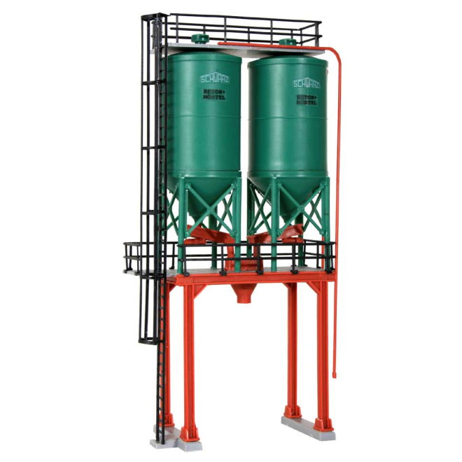 Kibri H0 39931 Doppelsilo SchwarzBau