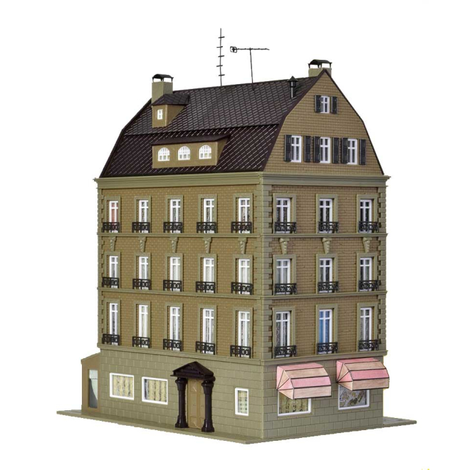 Vollmer H0 43783 Café mit Inneneinrichtung und LED-Beleuchtung,