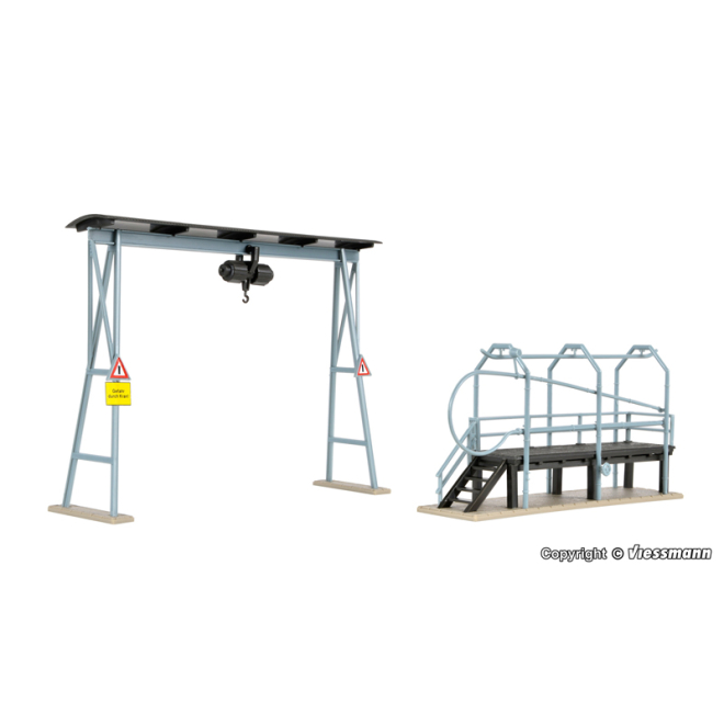 Vollmer H0 45747 Rohrblasgerüst und Bockkran