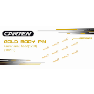 Carten GBP1206S Karosserie Klammer Pin 1/10 Gold schmaler Kopf (10)