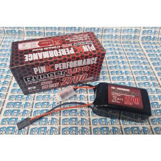 Pink Runner Rx LiPo 2S 7.4V-2700 (JR) 58x34x31mm 115g - Hump XL