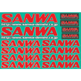 Sanwa SAN107A90533A Aufkleberbogen Rot