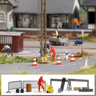 Busch H0 7801 Action Set: Asphaltsäge