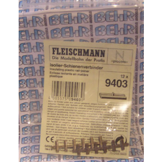 Fleischmann N 9403 Isolier-Schienenverbinder (12 Stück)