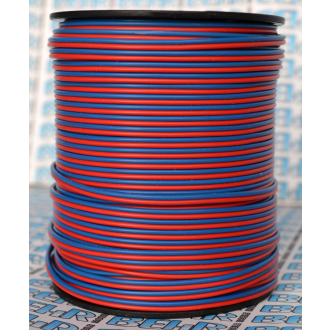 Zwillingslitze 2x 0,14mm² 50m im Bund rot / blau