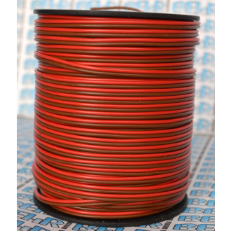 Zwillingslitze 2x 0,14mm² 50m im Bund rot / braun
