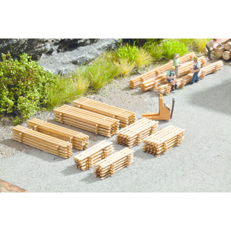 NOCH N 14628 Laser-Cut minis Bretterstapel, 8 Stapel mit Holzbre
