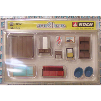 Noch H0 14832 Möbel für Schlaf und Wohnzimmer