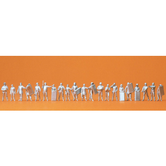 Preiser H0 16350 Polizei im Einsatz, 21 unbemalte Figuren