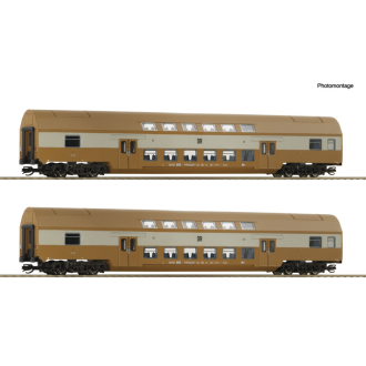 Roco TT 6280026 2-tlg. Set 2 Doppelstockwagen, DR Ep.:IV