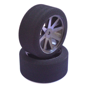 SP Racing Hinterrad 1:10 Moosgummi GOLD CARBON 30mm 37SH 2st.