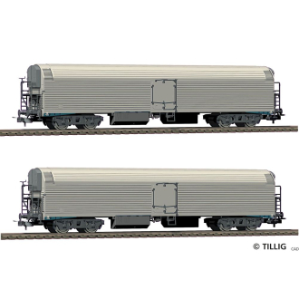 Tillig H0 70076 Güterwagenset der DR, bestehend aus zwei Maschinenkühlwagen Iaghqrs, Ep. IV -FORMNEUHEIT-