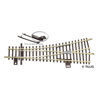 Tillig TT 83329 EW1 links Abzweig 15°, Radius 353, Länge 129,5 mm