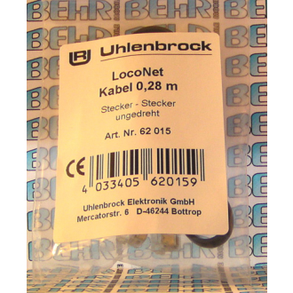 Uhlenbrock 62015 LocoNet-Anschlußkabel 28cm ungedreht