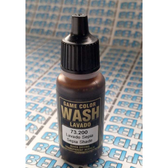 Vallejo 73200 Model Wash Wash-Colour, Sepia, 17 ml