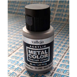 Vallejo 77703 Metall Dunkles Aluminium, 32 ml