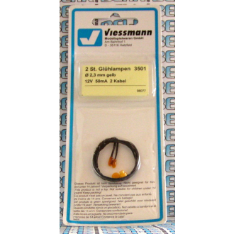 Viessmann 3501 2 Glühlampen gelb T3/4 2,3mm 12V