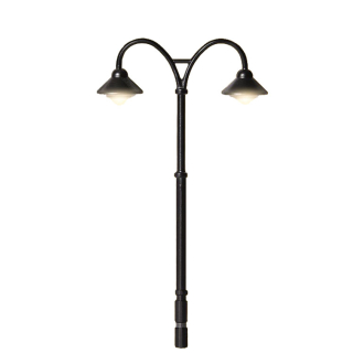 Viessmann N 6409 Bahnsteigleuchte Baden-Baden doppelt, LED warmw