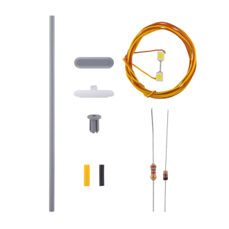 Viessmann H0 6726 Bausatz Bahnsteigleuchte, LED weiß