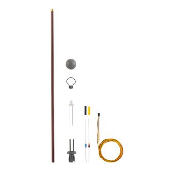 Viessmann H0 6727 Bausatz Holzmastleuchte der DR, LED warmweiß