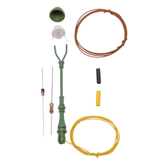 Viessmann H0 6728 Bausatz Einheits-Gaslaterne, grün, LED warmwei