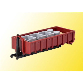 Kibri H0 15709 Hakenabrollaufbau mit Abrollmulde und Ladegut