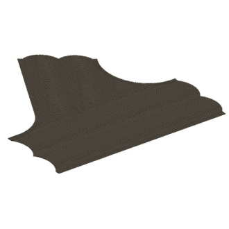 Vollmer H0 48242 Straßenplatte Kopfsteinpflaster, 60°- Einmündun