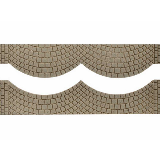 Vollmer H0 48244 Straßenplatte Kopfsteinpflaster, je 2 Endstücke