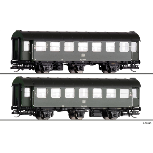 Tillig TT 01061 Reisezugwagen-Paar der DB Ep. IV
