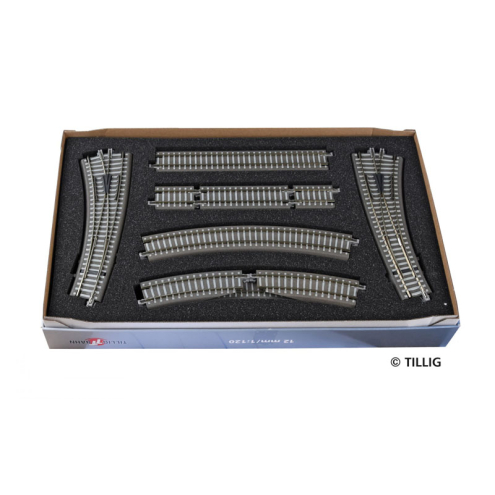 Tillig TT 01834 Bettungsgleis grau Gleiserweiterungsset Parallelkreis Teil 1