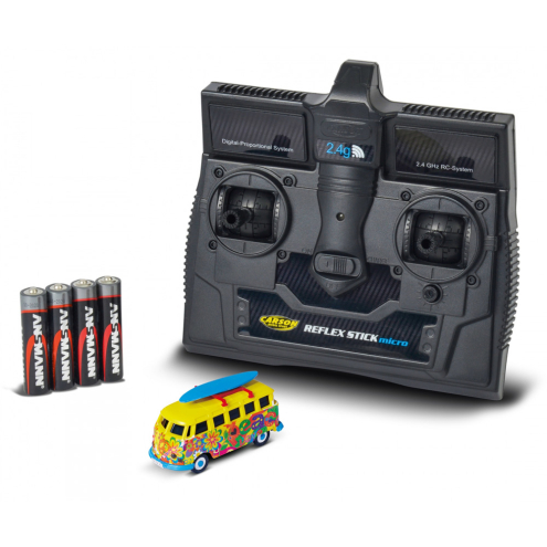 CARSON 500504150 1:87 VW T1 Bus Flower Power 100% RTR