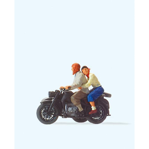 Preiser H0 28148 Motorradfahrer auf Zündapp KS 750